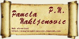 Pamela Makljenović vizit kartica
